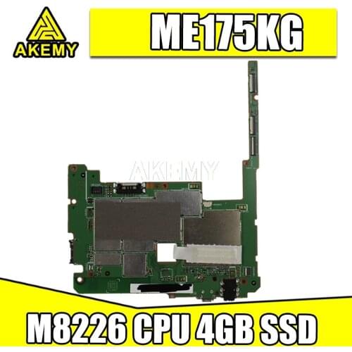 New! original For Asus ME175KG Tablets motherboard Mainboard logic board W 4GB SSD M8226 CPU 1G RAM 100% tested Ok