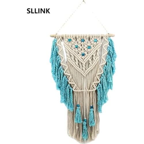 New Hand-Woven Cotton String Tapestry Bohemian Tapestry Pendant Simple Home Decoration Simple