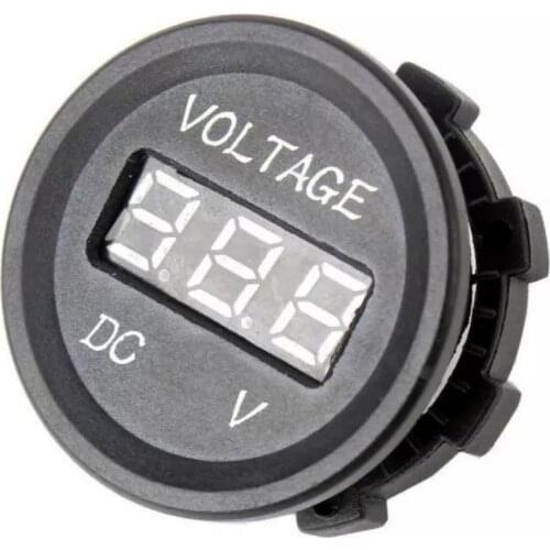 Professional Black 12 V-24 V DC LED Digital Display Auto Car Motorcycle voltmeter Metro Waterproof Voltmeter Socket