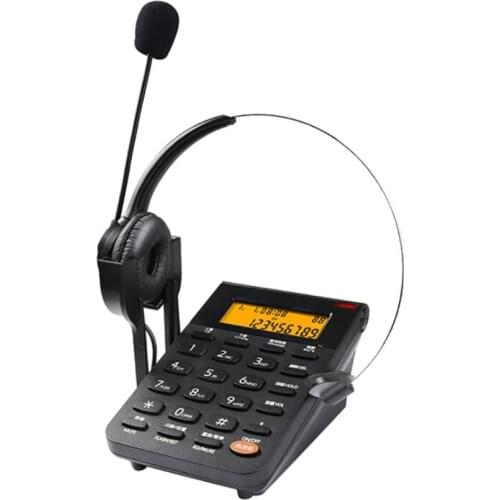 Corded Telephone with Headset & Dialpad, Caller ID, Computer Recording, Backlit, Adjustable Volume for House Call Center Office