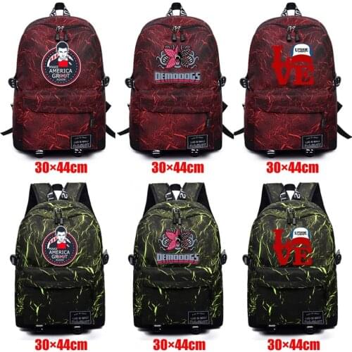 Stranger Things Backpack Teenager Fabric Zip Unisex Packsack Schoolbag High Quality Mochila Student Casual Travel Laptop Bag