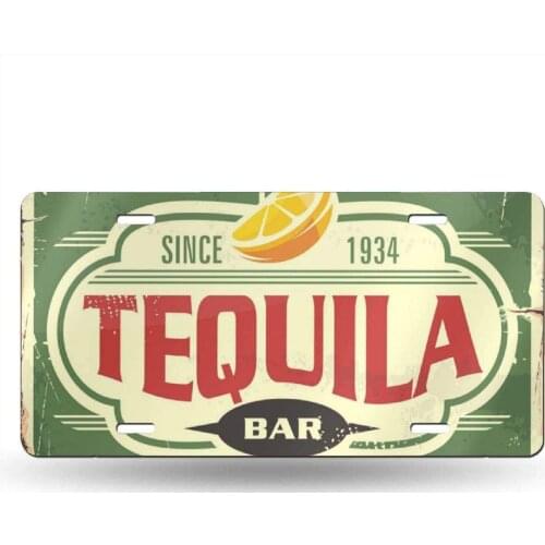 Tequila Vintage Tin Sign for Mexican Tradition Feel Metal Tin Sign Plaque for Home Garage Bar Wall Decor Car Souvenir Car Decor