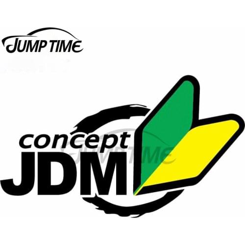 Jump Time 13 x 7.7cm Concept JDM Racing Car Sticker Creative Refrigerator Decal Personality Waterproof Vinyl Car Wrap