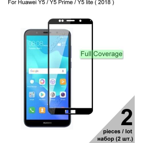 Protective Glass For Huawei Y5 Prime / Y5 Lite / Y5 2018 Full Coverage Tempered Glass For Huawei Y5 Lite Prime 2018