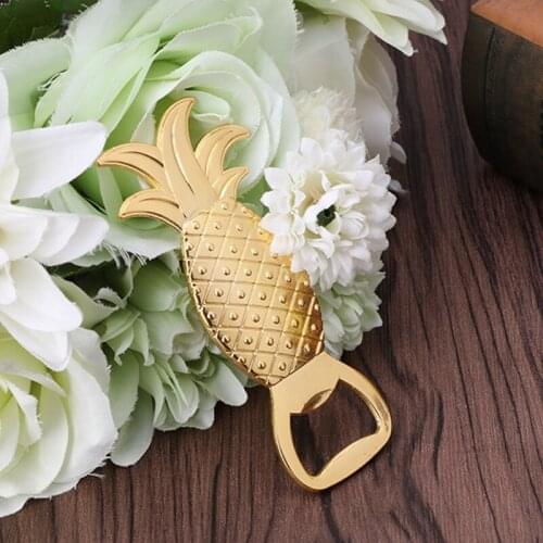 Golden Pineapple Shape Beer Wine Bottle Opener Barware Tool Wedding Party Gift