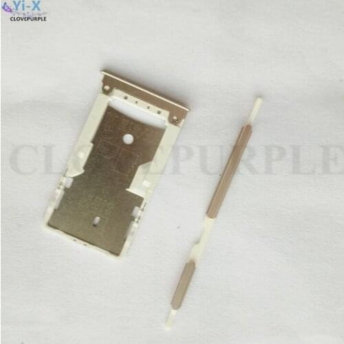 1PCS SIM Card Tray Holder Adapter + 1PCS Side Power Volume Key Buttons for Xiaomi MAX Mi Max