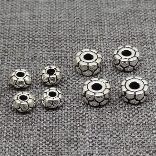 10 Pieces of 925 Sterling Silver Small Donut Spacer Beads for Bracelet Necklace