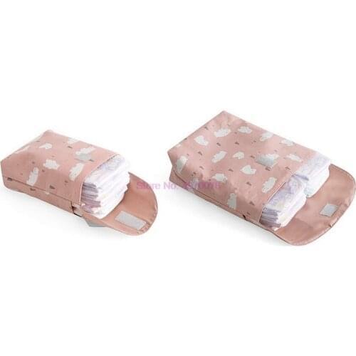 DHL 100pcs Multifunctional Baby Diaper Organizer Reusable Waterproof Fashion Prints Wet/Dry Bag Mummy Storage Nappy Bag