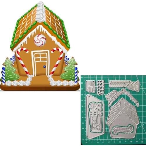 106*96mm Cream Chocolate Cake Gingerbread Craft Christmas Cutting Dies For Scrapbooking Frame Dies Metal Nouveau Arrivage 2019