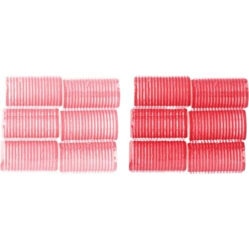 12pcs 30mm Big Wave Hair Curlers Self Adhesive Hair Styling Roller Hair Curlers Hairdressing Tools for Woman Girl (Rando