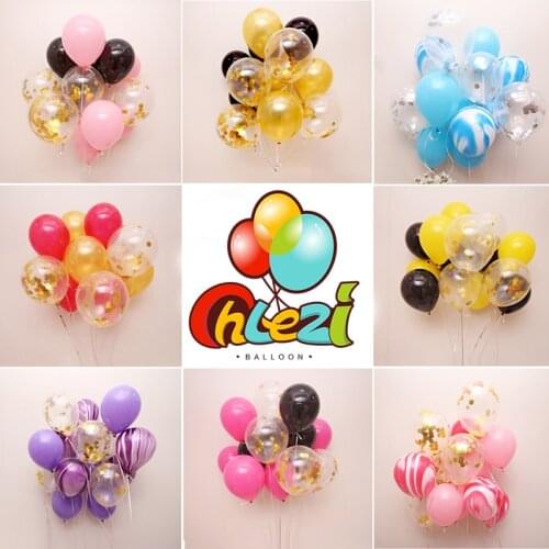 15pc 12inch Marble Confetti latex Balloons Wedding Birthday Party Decoration Photography Clear Gold sequins Ballon Free shipping