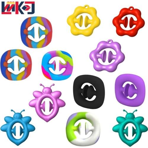 2021 Squeeze Fidgets Toys Decompression Hand Grip Ring Relief Stress Sensory Anxiety Reliever Stress Grip Ball Kawaii Adult Gift