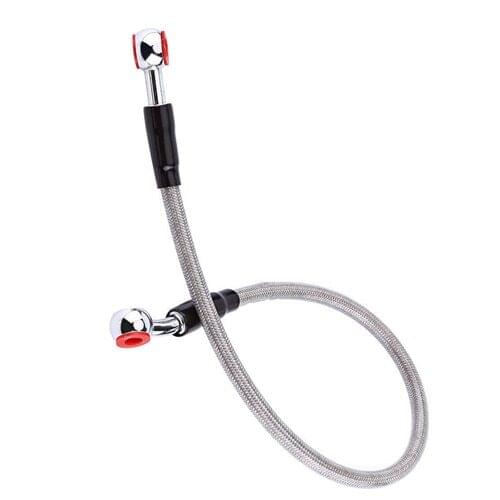45cm Motorcycle Brake Oil Hose Tube Line Fitting Stainless Steel Braided For Harley Honda Yamaha Suzuki Kawasaki Custom