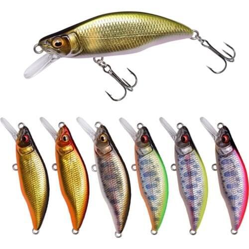 46mm 4g Minnow Fishing lure Mini Trout baits small whopper vibrating light sinking micro fish crankbait For Bass Fishing