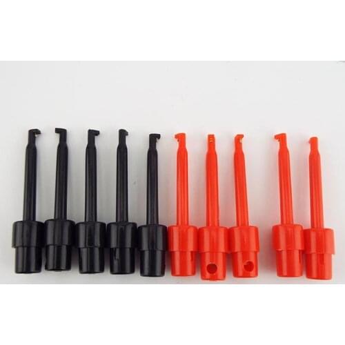 55mm Single Test Hook Clip Probe red black round Electronic Testing Hooks for Logic Analyzers Crocodile Clip electric Connection