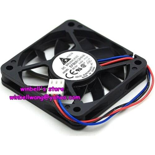 Brand new and original 6010 6cm fan EFB0612HHA 12V 0.25A dual ball bearings 3wires fan