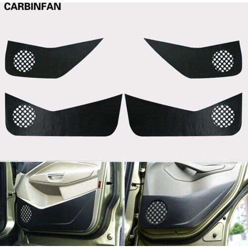 Car Styling Side Door Inner Decal Anti-kick Protective Carbon fiber Flim Sticker 4Pcs/Set For Ford Escape Kuga 2013-2018