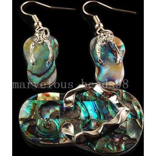 Free shipping Fashion Jewelry New Zealand Ablone Shell Dolphin Pendant Bead Earrings MC2727