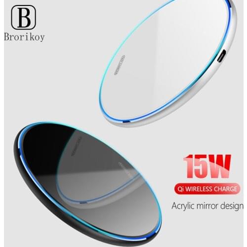 15W Fast Wireless Charger For Samsung Galaxy S10 S20 S9 Note 10 9 USB Qi Charging Pad for iPhone 11 Pro XS Max XR X 8 Plus