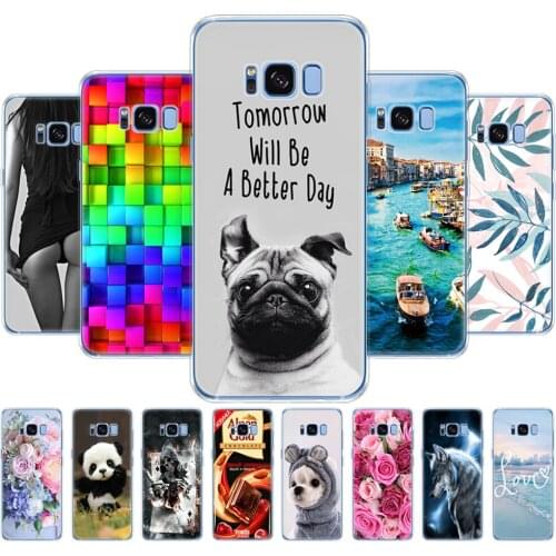 For Samsung Galaxy S8/S8 PLUS Case Painted Silicon Soft TPU Back Phone Cover For Samsung S8/S8 plus Full Protection Coque Bumper