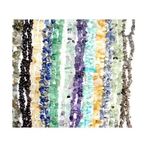 Natural stone Chips Shape Stone Beads malachite Fluorite Lapis Garnet labradorite Opal beads For DIY Jewelry Making Necklace 34"