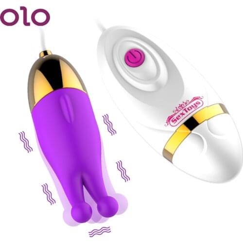 OLO G Spot Dildo Vibrator Nipple Clamp Vagina Clitoris Massager 12 Speed Fantasy Jumping Egg Sex Toys for Women Sex Products