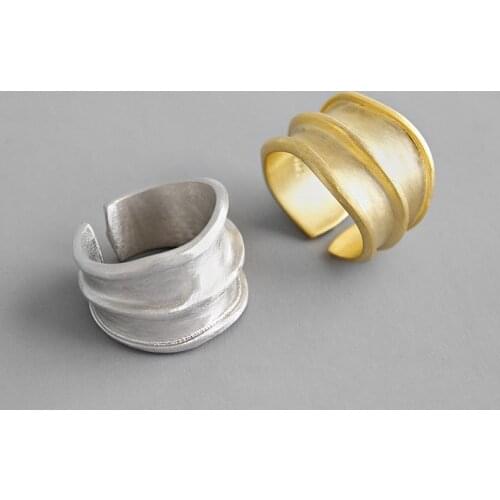 New Real 925 sterling silver wide rings for women ladies, simple punk wedding party silver 925 female ring fine jewelry