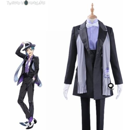 Game Twisted Wonderland Azul Ashengrotto Cosplay Costume Outfit Suit Uniform Top+Pant Halloween Carnival Party Costumes