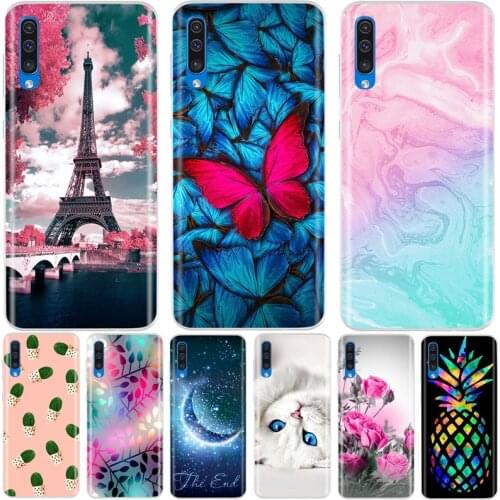 Soft Silicone Case For Samsung Galaxy A70 Cover Cute Pattern Silicon Case For Samsung Galaxy A70 A 70 Full Bumper Coque Funda
