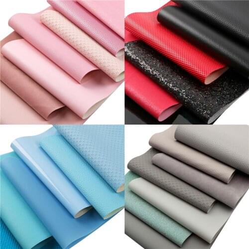20*33cm Solid Color Faux Synthetic Leather Set Fabric For Bows Leather Crafts DIY Handmade Material Earrings,1Yc20505