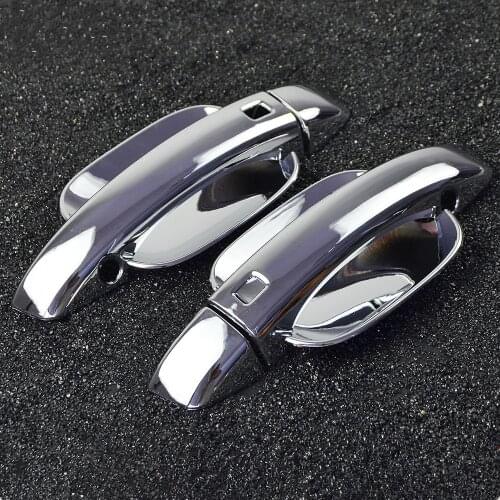 4pcs ABS Car Exterior Door Handle and Bowls Set for Audi Q7 2016 2017 Styling Accessories