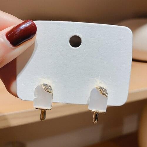 2021 New Fashione Korea Cute Sweet Ice Cream Earrings Tinny Cool Summer Stud Earrings For Women Statement Jewelry