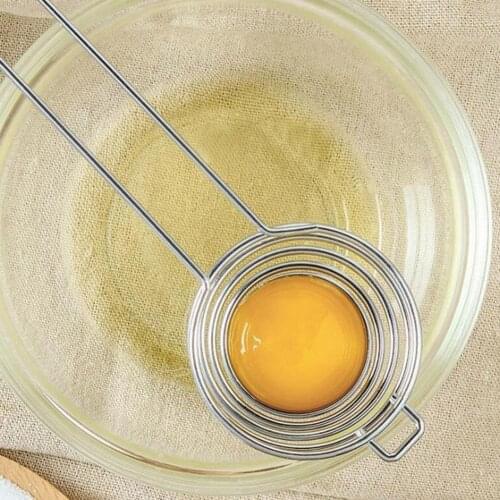 Egg Yolk Separator Protein Separation Tool Long Handle Stainless Steel Divider Holder