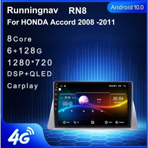 Runningnav For HONDA Accord 2008 -2011 8 gerneration Android Car Radio Multimedia Video Player Navigation GPS
