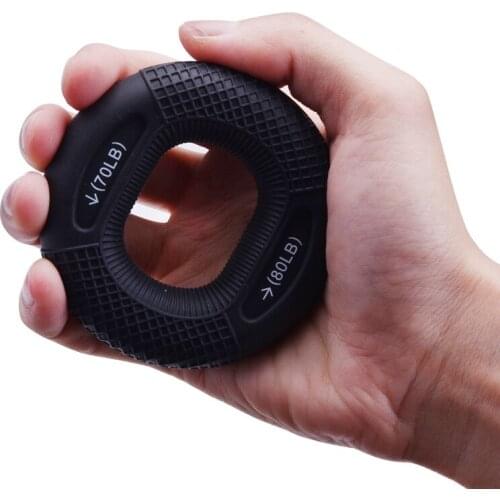 Silicone Adjustable Hand Grip 20-80LB Gripping Ring Finger Forearm Trainer Carpal Expander Muscle Workout Exercise Fitness Gym
