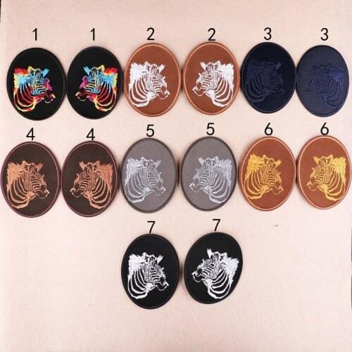 T-N Suede Oval Embroidery Elbow Knee Iron On Patches Fashion Man Sewing Jacket Cloth Bags Animal Hole Repair Stickers Appliques