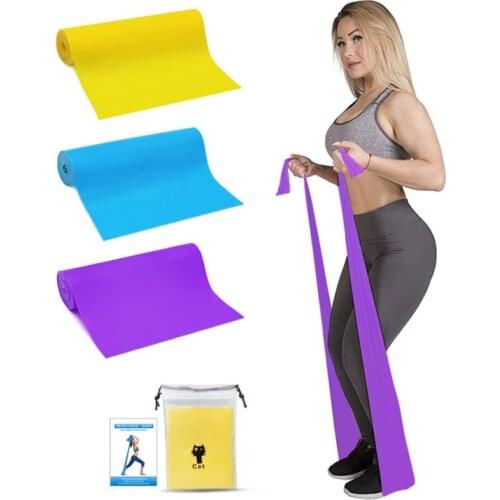 Women Elastic Yoga Pilates Stretch Resistance Long Exercise Fitness Band Belt Fitness Bands Fitness Exercise Gym Rope