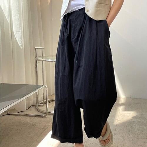 2021 New Summer High Quality Women Bloomers Bottoms Loose Fashion Solid Color Ladies Pants Casual Elegant Female Trousers T92