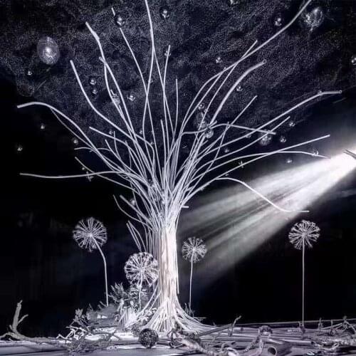 10M Creative design PVC Aluminum Plastic Tube Decor Wedding Background wall Giant Artificial Flower Pole For Party decoration