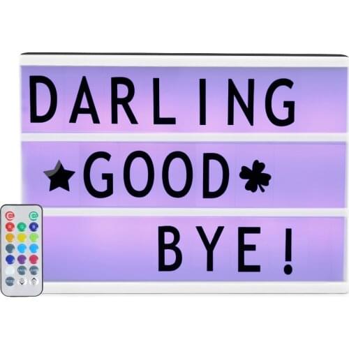 2019 Original LED Color Changing DIY Letter Combination Light Box Night Lamp With Remote Control Support Dropship