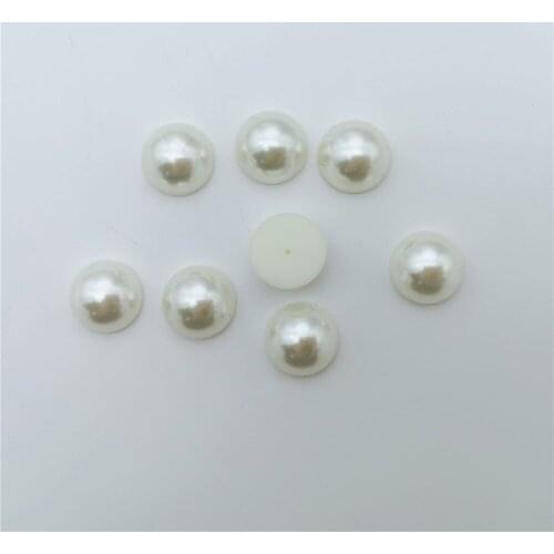 500pcs/bag Beige Half Round Flat back Pearls 18MM ABS fashion beads DIY Jewelry Bag phone decoration Making