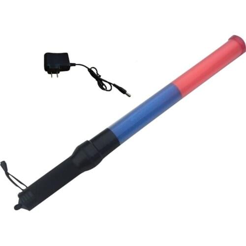 54cm*4cm Recharge Outdoor LED Warning Flashing Red And Blue Traffic Baton