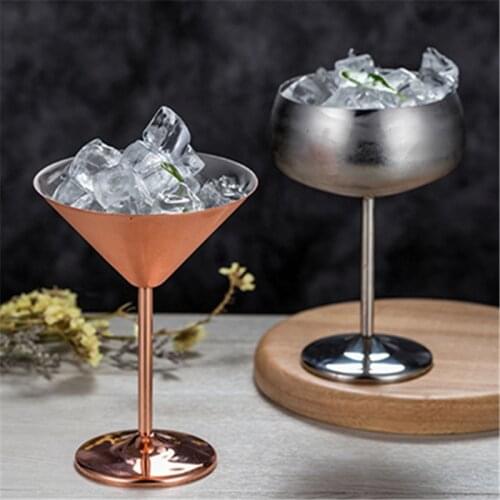 350ml Electroplated Cocktail Glass Margaret Cup 304 Stainless Steel Red Wine Cup Champagne Glasses(150ml) Drinkware Bar Tools