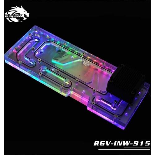 Bykski PC water cooling waterway plate channel integrated board for INWIN 915 Case,RBW(5V) RGV-INW-915