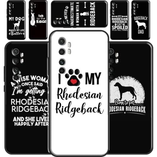 Rhodesian Ridgeback Dog Case For Xiaomi Mi 11 Lite Ultra 9 10 9T 10T Pro A3 POCO F3 F1 F2 M3 X3 Pro Bumper Cover