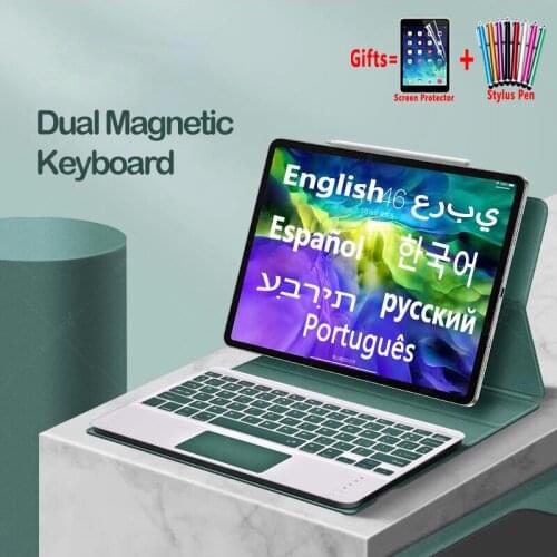 Magic TouchPad Keyboard Case for iPad Pro 11 2nd 2020 2018 A2228 A1980 Russian Spanish Arabic Hebrew Korean Portuguese Keyboard