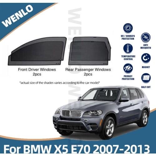 For BMW X5 E70 2007-2013 Car Sun shade Mesh Sunshade Side Window Sun Visor Sunscreen Car Accessories