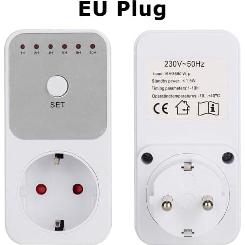 Electronic Digital Timer Switch EU UK BR FR Plug 240V 50Hz Kitchen Timer Countdown Time Setting Swtich Timing Socket