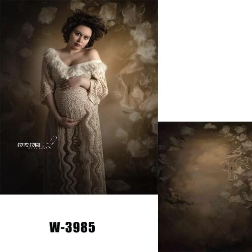 HUAYI Photography Backdrop Newborns Baby Birthday Photo Background Watercolor Oil Painting Flowers Studio Portraits Props W-3985