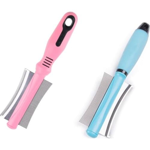 Dog Grooming Tool With Double Sided Dematting Rake Brush Suitable For Dogs And Cats Double Comb Densely Packed Pins